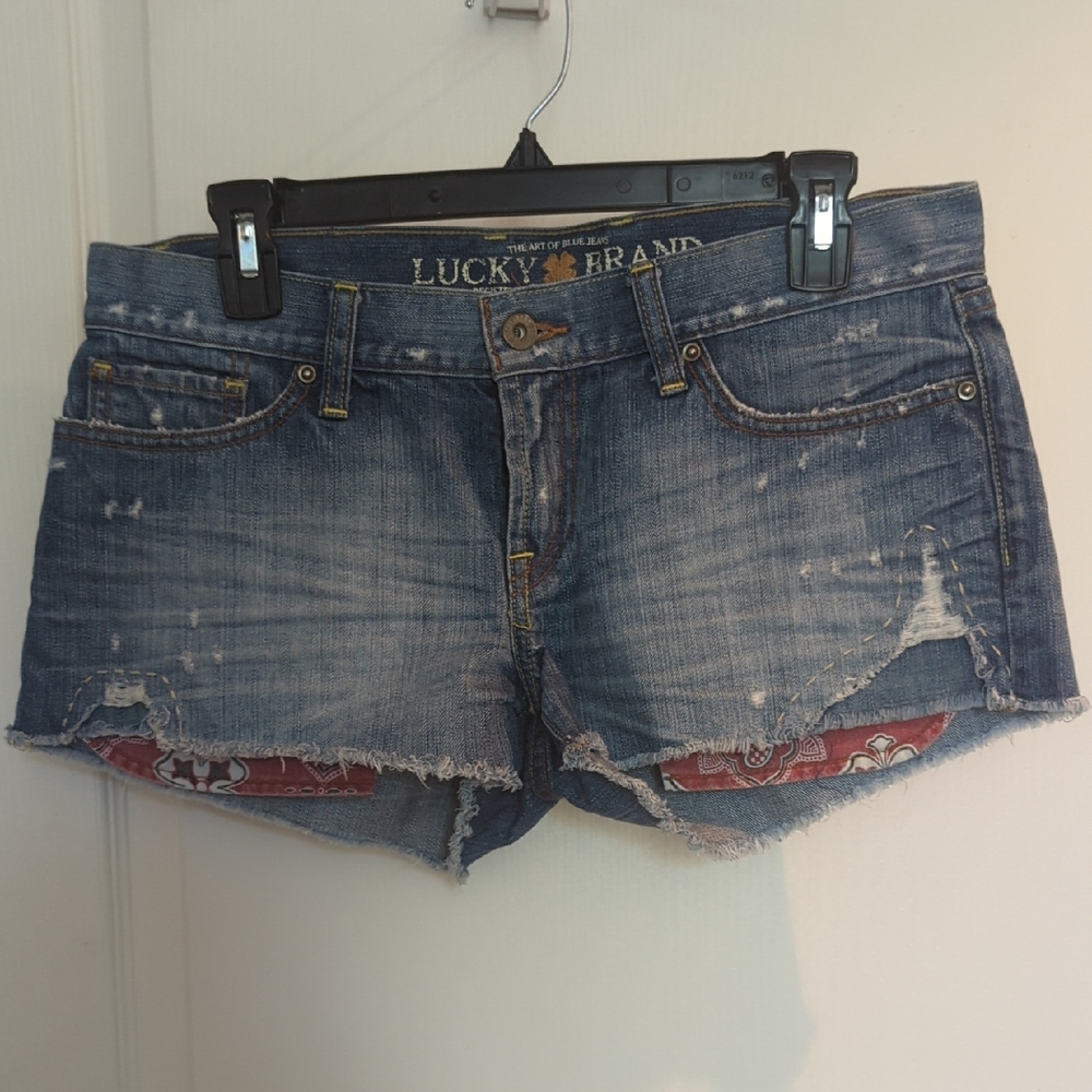Lucky Brand Blue Cut-Off Jean Shorts